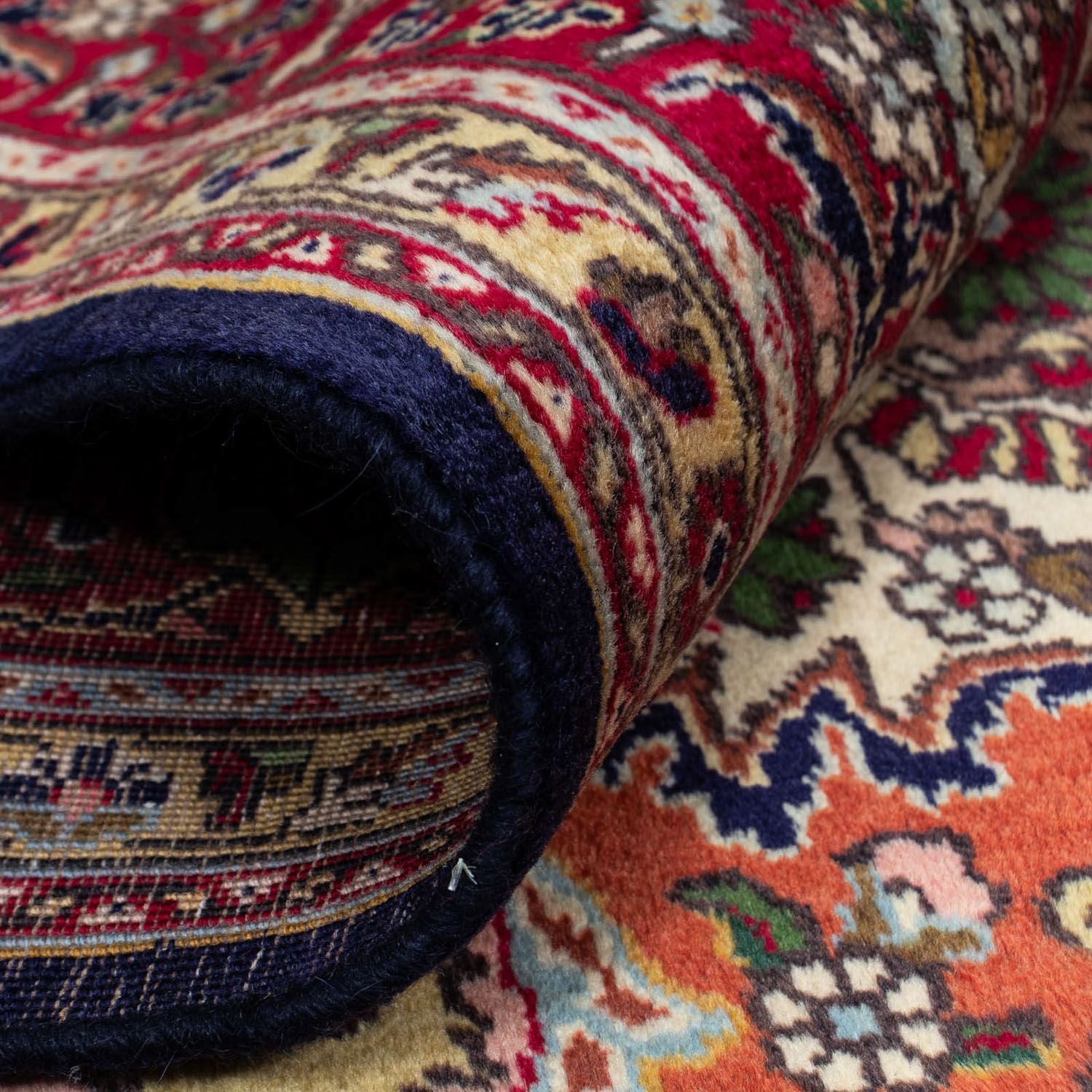 Tappeto Persero - Tabriz - 307 x 200 cm - blu scuro