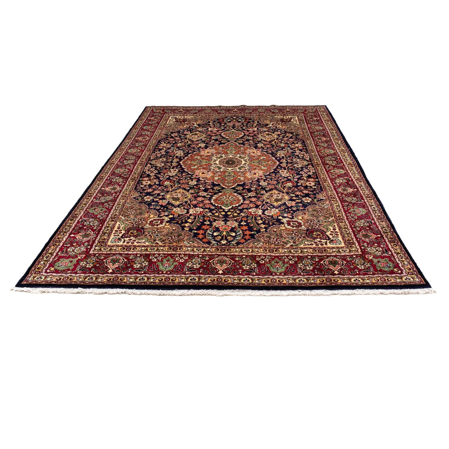Tappeto Persero - Tabriz - 310 x 205 cm - blu scuro