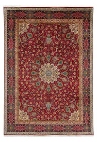Tappeto Persero - Tabriz - Reale - 349 x 243 cm - rosso scuro