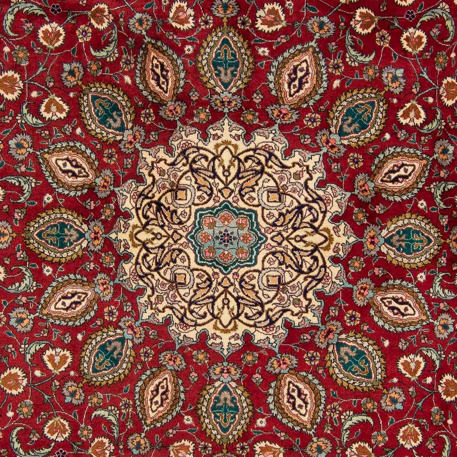 Tappeto Persero - Tabriz - Reale - 349 x 243 cm - rosso scuro