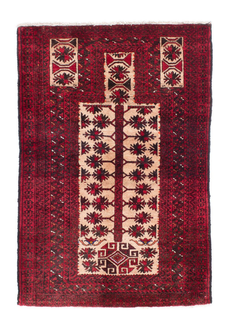Tappeto Belutsch - 136 x 91 cm - rosso scuro