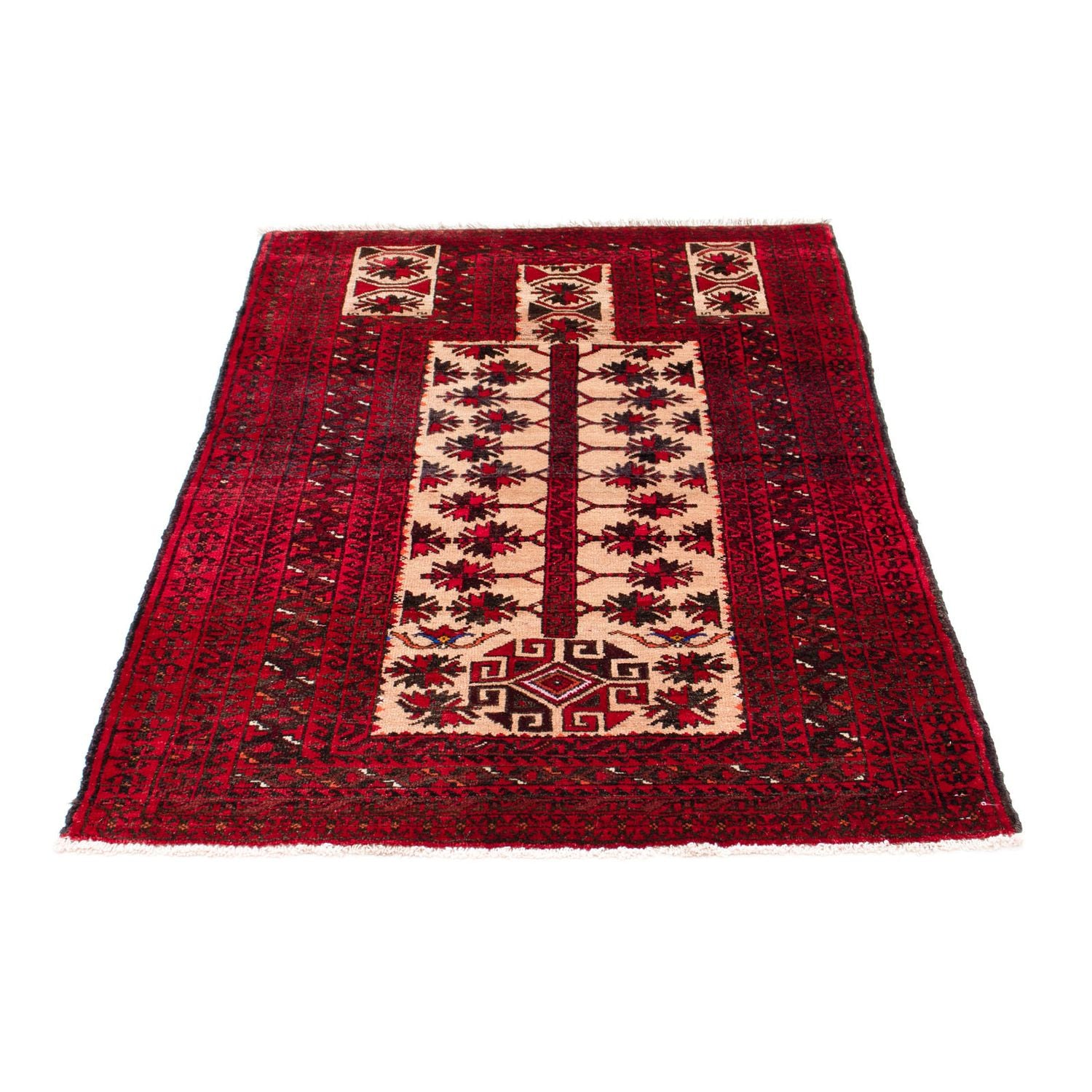 Tappeto Belutsch - 136 x 91 cm - rosso scuro