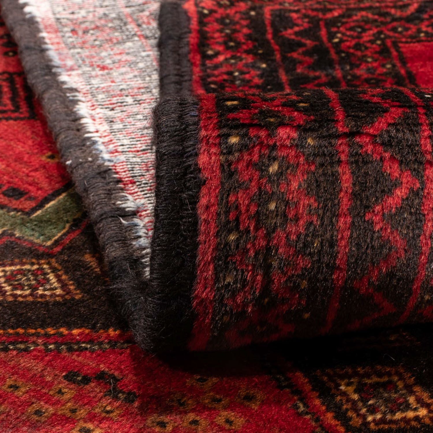 Tappeto corsia Tappeto Belutsch - 186 x 100 cm - rosso scuro