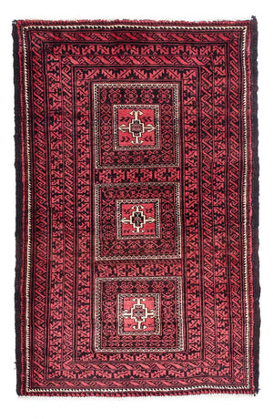 Tappeto Belutsch - 158 x 103 cm - rosso scuro