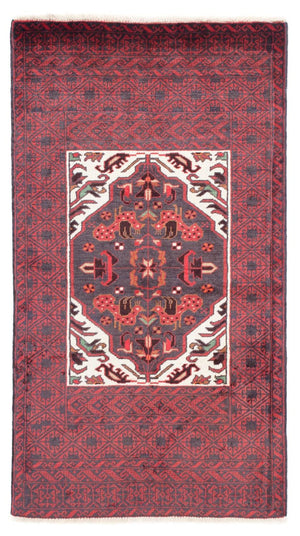 Tappeto Belutsch - 156 x 87 cm - rosso scuro