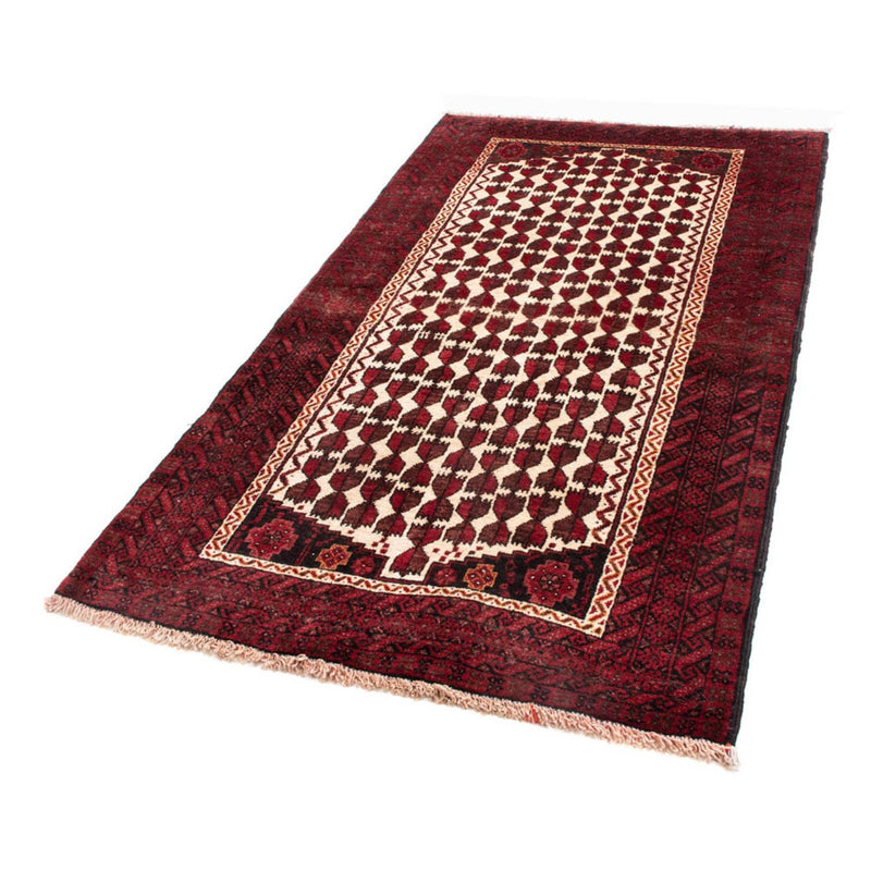 Tappeto corsia Tappeto Belutsch - 185 x 102 cm - rosso scuro