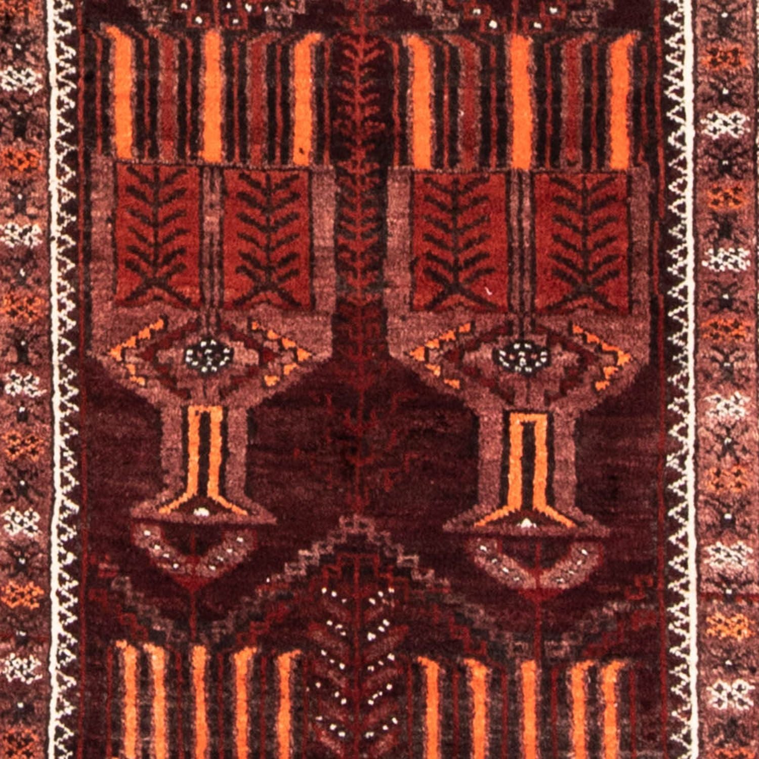 Tappeto corsia Tappeto Belutsch - 239 x 109 cm - ruggine