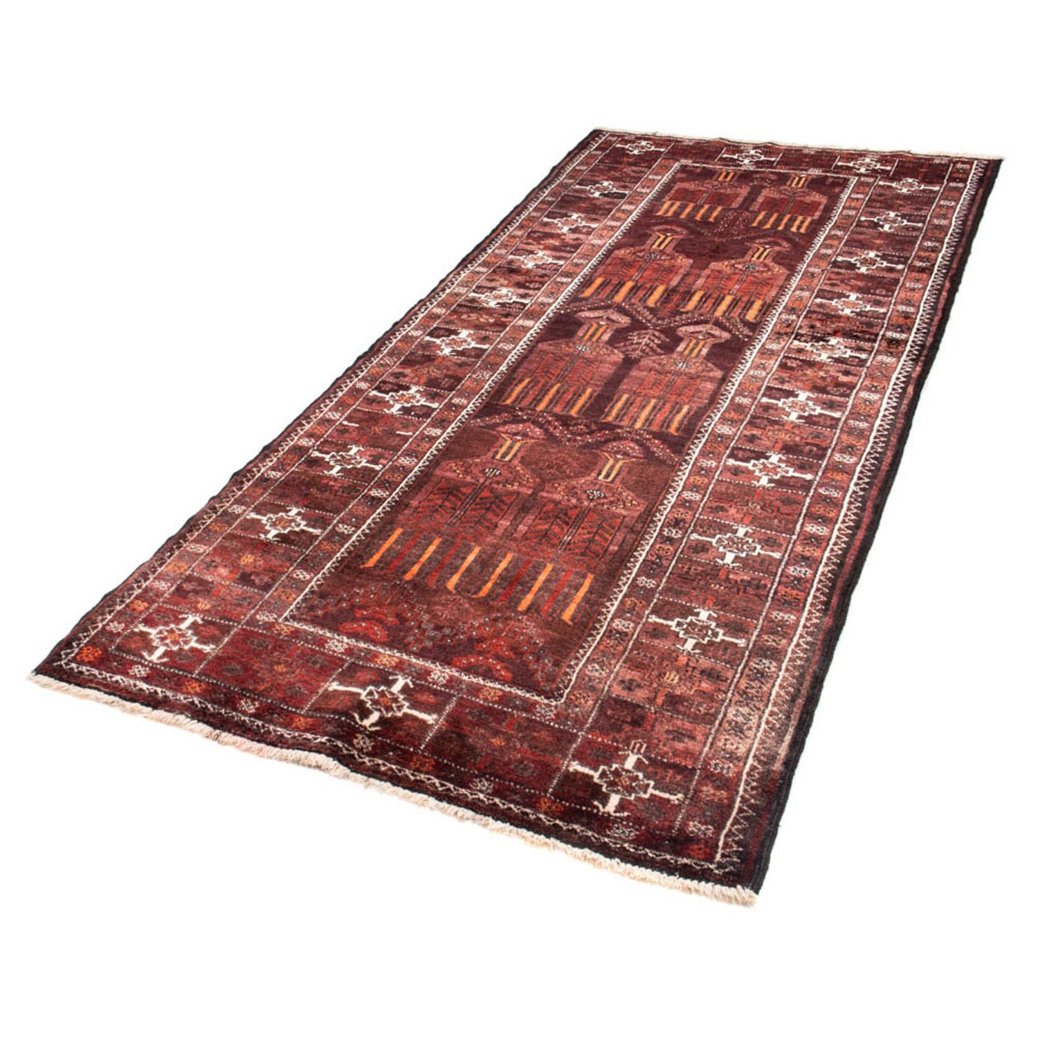 Tappeto corsia Tappeto Belutsch - 239 x 109 cm - ruggine