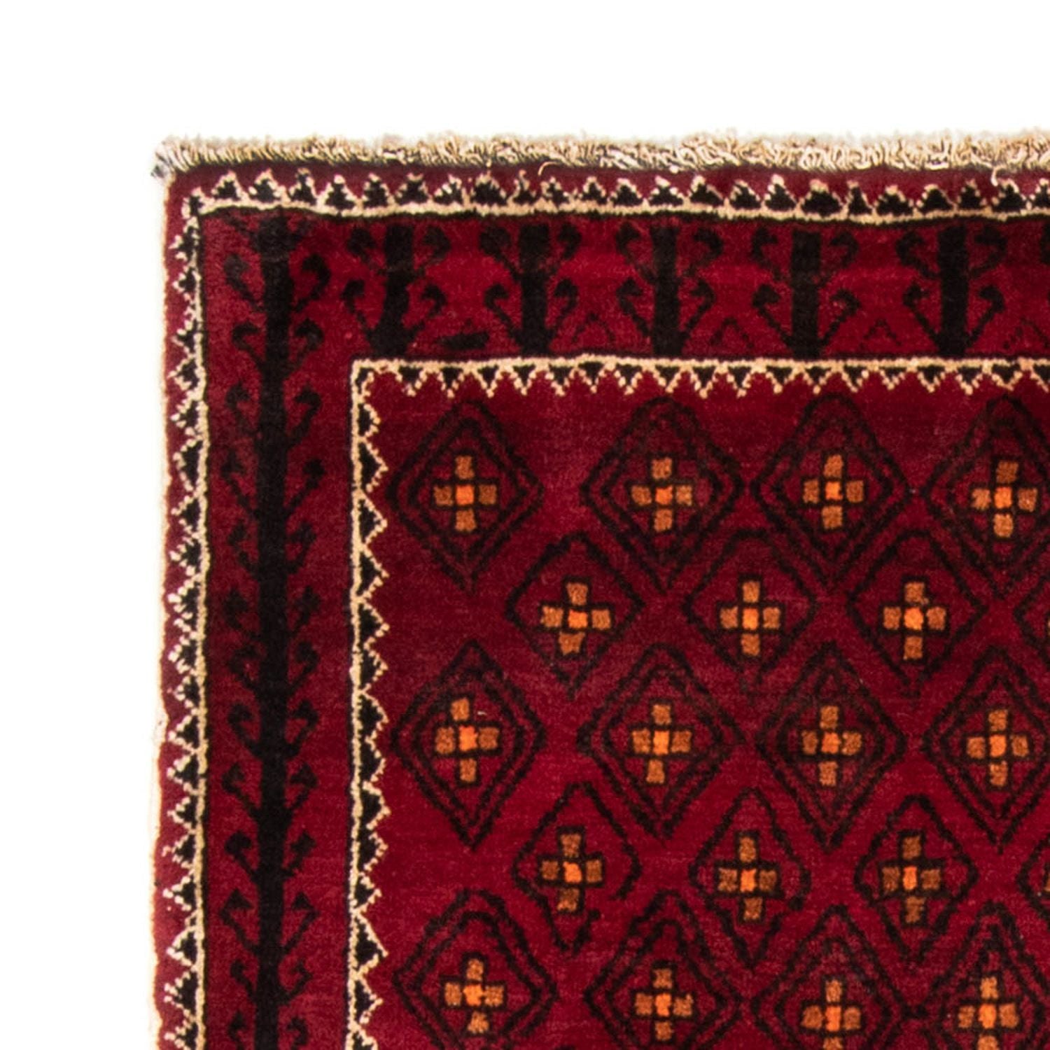 Tappeto corsia Tappeto Belutsch - 182 x 103 cm - rosso scuro