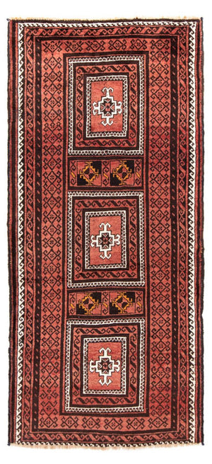 Tappeto corsia Tappeto Belutsch - 240 x 114 cm - ruggine