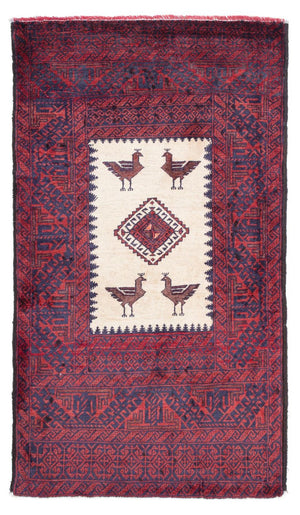 Tappeto Belutsch - 160 x 90 cm - rosso