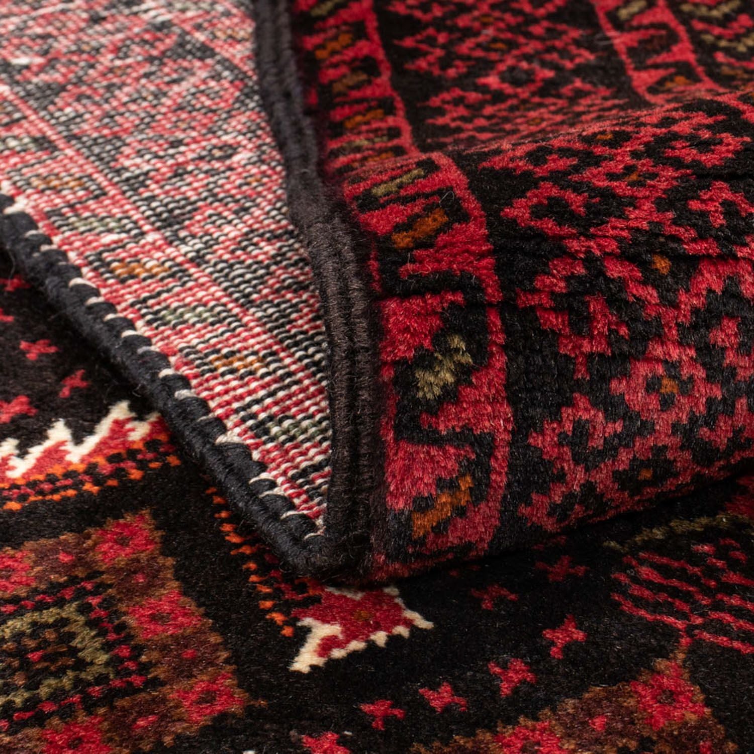 Tappeto corsia Tappeto Belutsch - 206 x 113 cm - rosso scuro