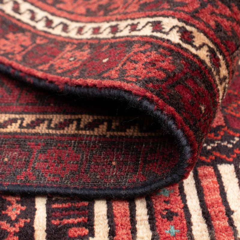 Tappeto Belutsch - 138 x 89 cm - rosso scuro