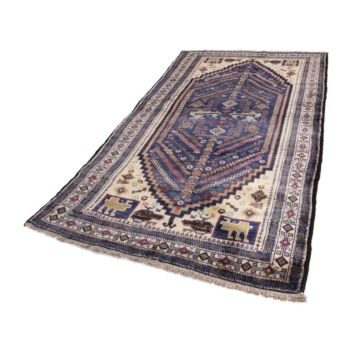 Tappeto corsia Tappeto Belutsch - 211 x 112 cm - blu scuro