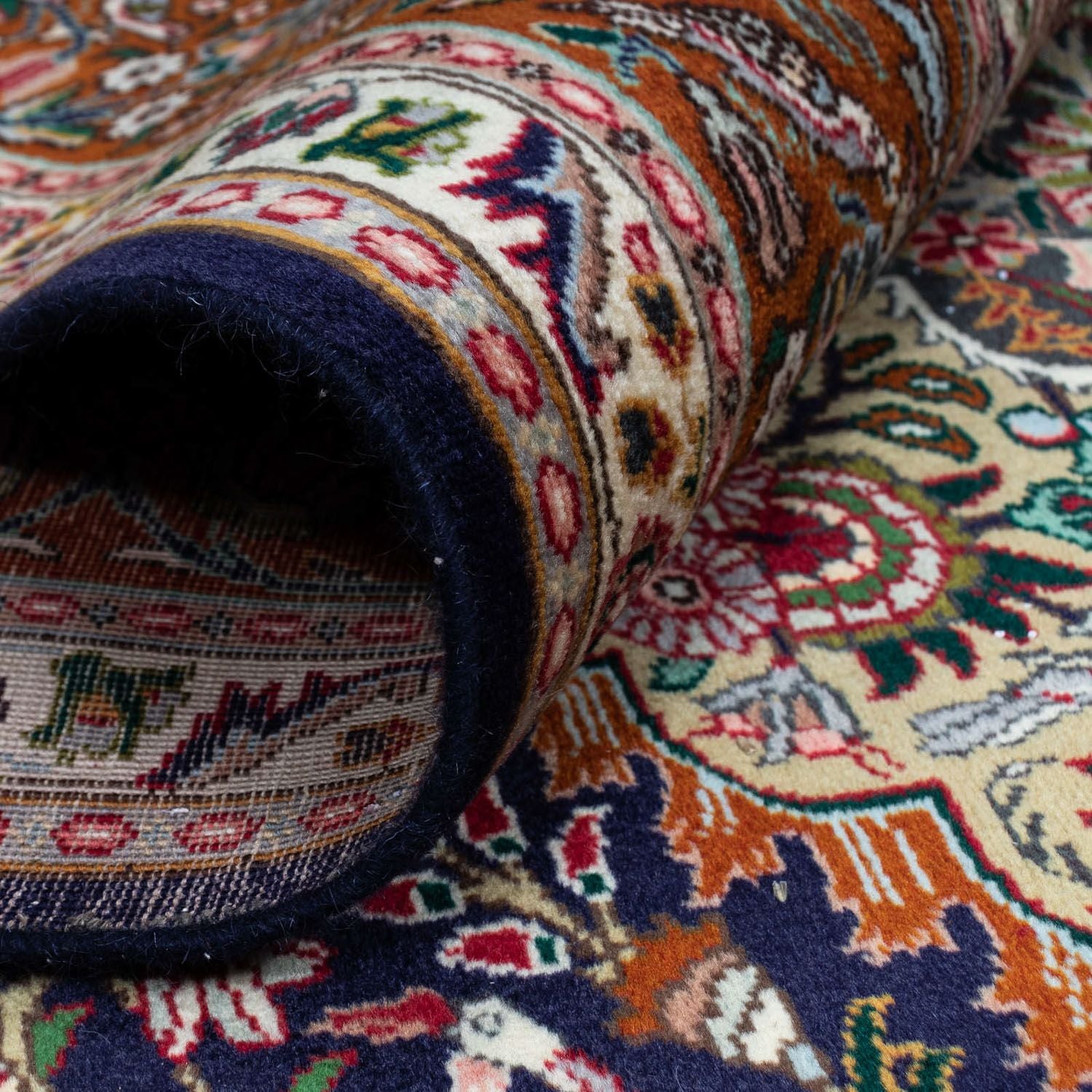 Tappeto Persero - Tabriz - Reale - 300 x 202 cm - blu scuro