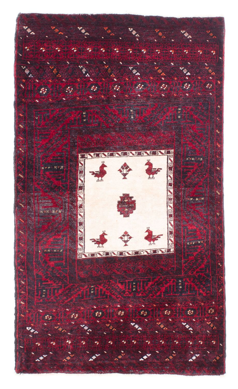 Tappeto Belutsch - 148 x 92 cm - rosso scuro