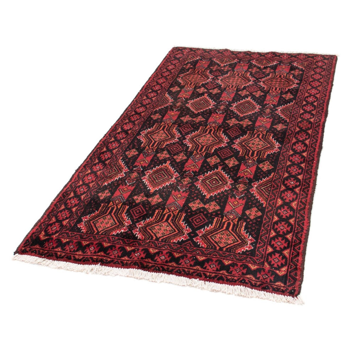 Tappeto corsia Tappeto Belutsch - 182 x 100 cm - rosso scuro