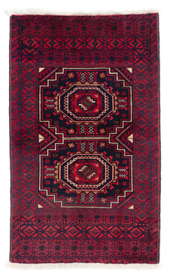 Tappeto Belutsch - 146 x 84 cm - rosso scuro