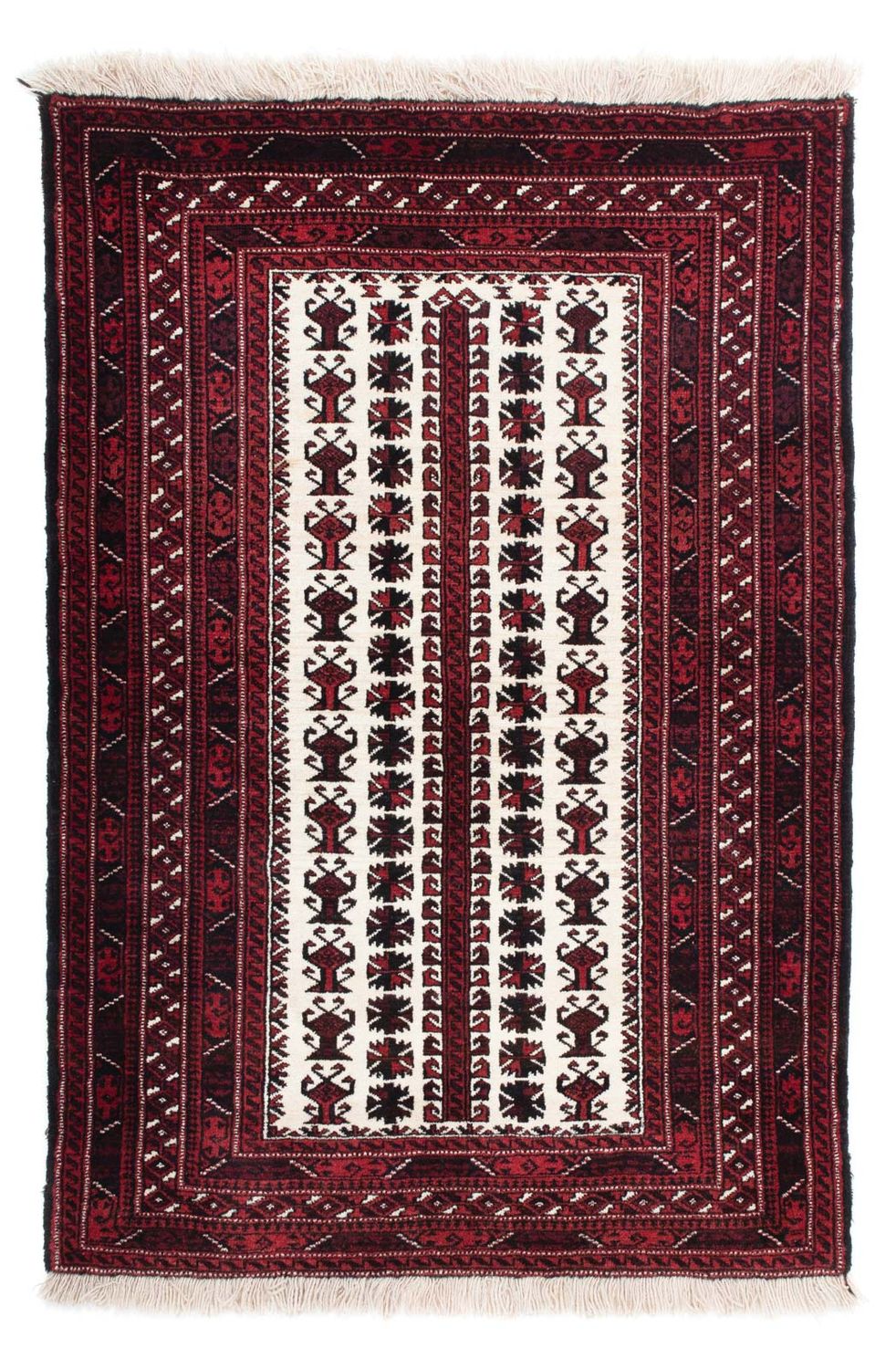 Tappeto Belutsch - 142 x 102 cm - rosso scuro