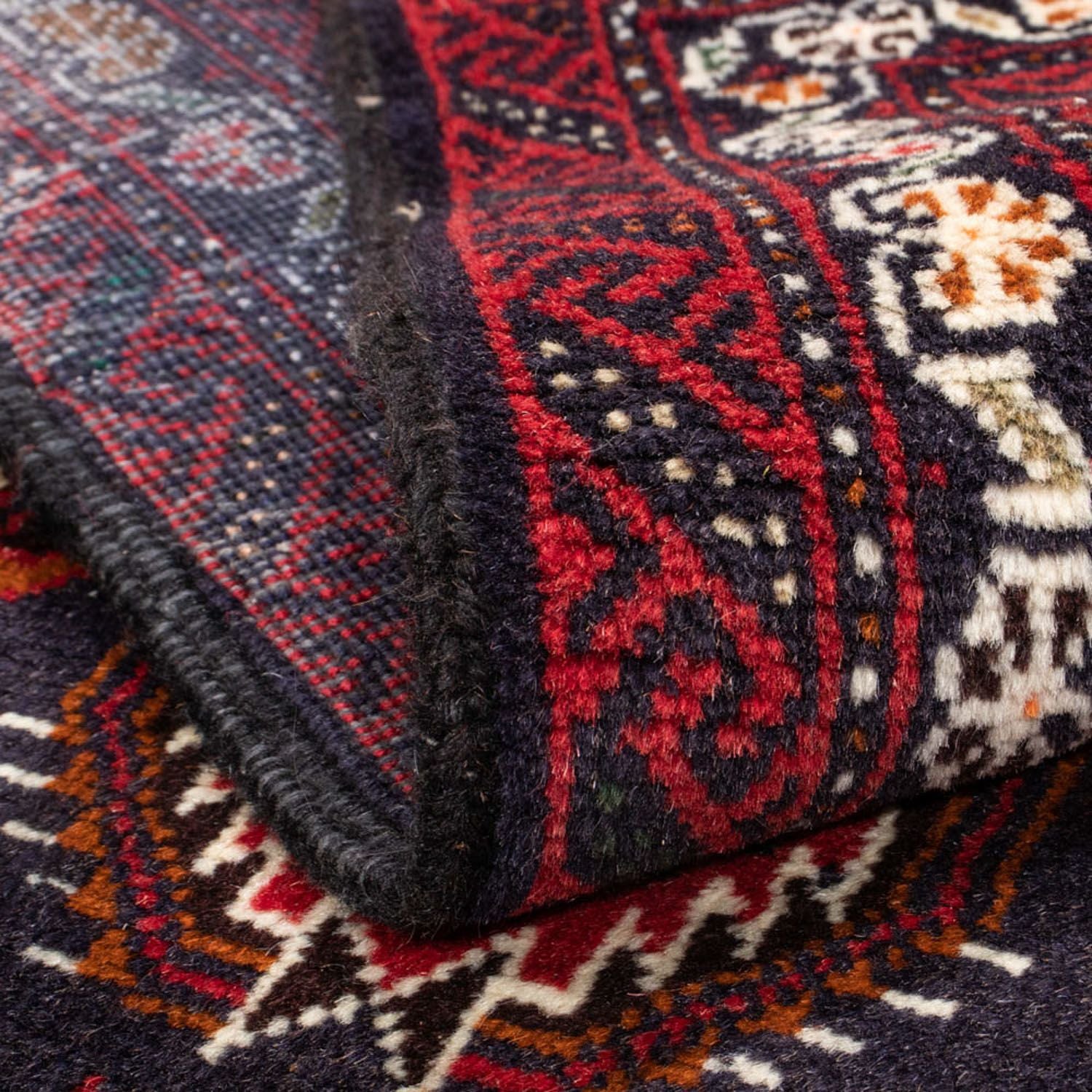 Tappeto corsia Tappeto Belutsch - 196 x 110 cm - blu scuro