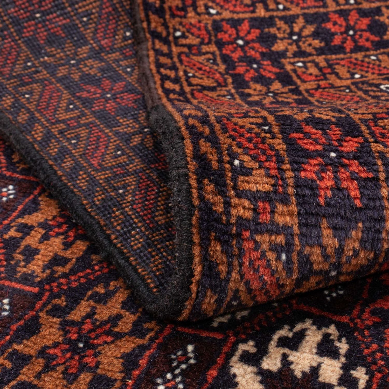 Tappeto corsia Tappeto Belutsch - 186 x 102 cm - rosso scuro