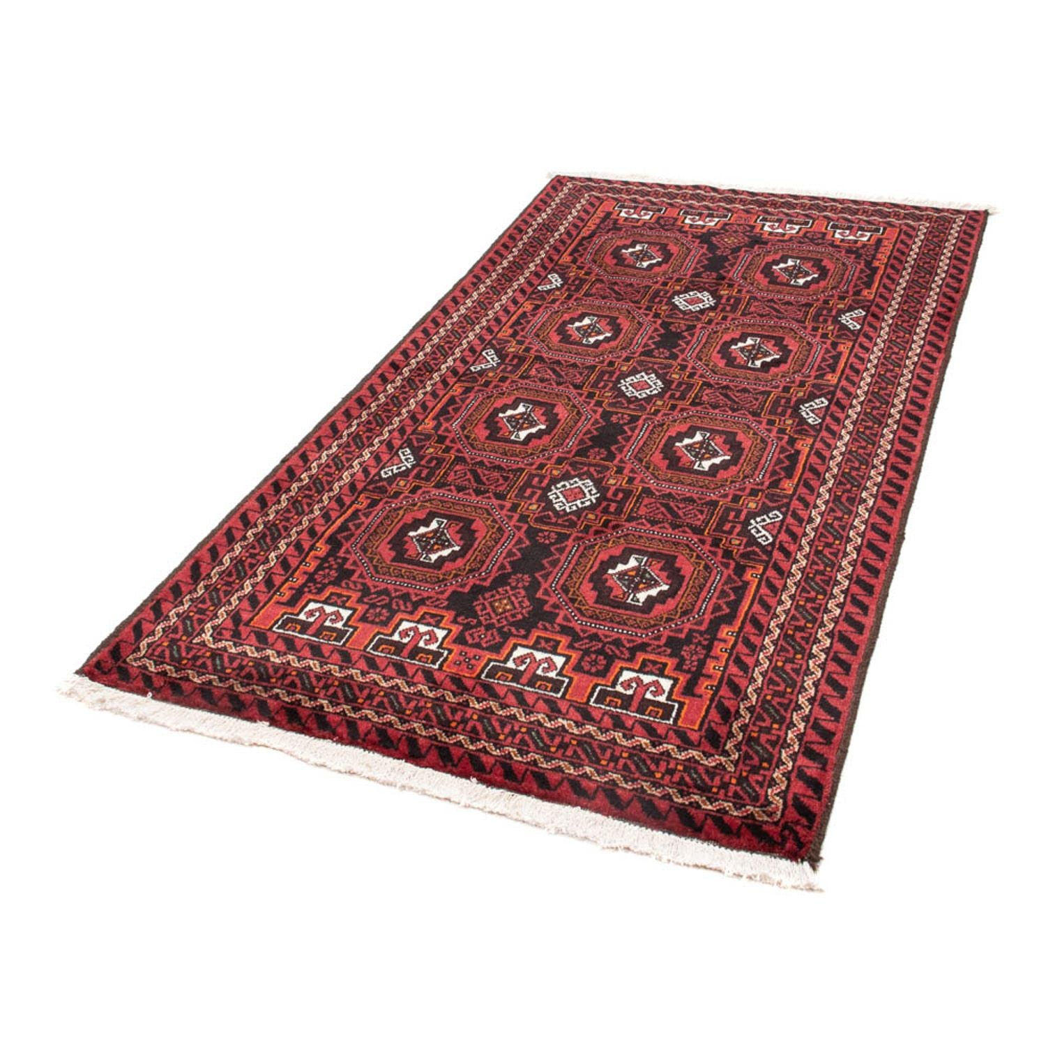 Tappeto corsia Tappeto Belutsch - 193 x 102 cm - rosso scuro