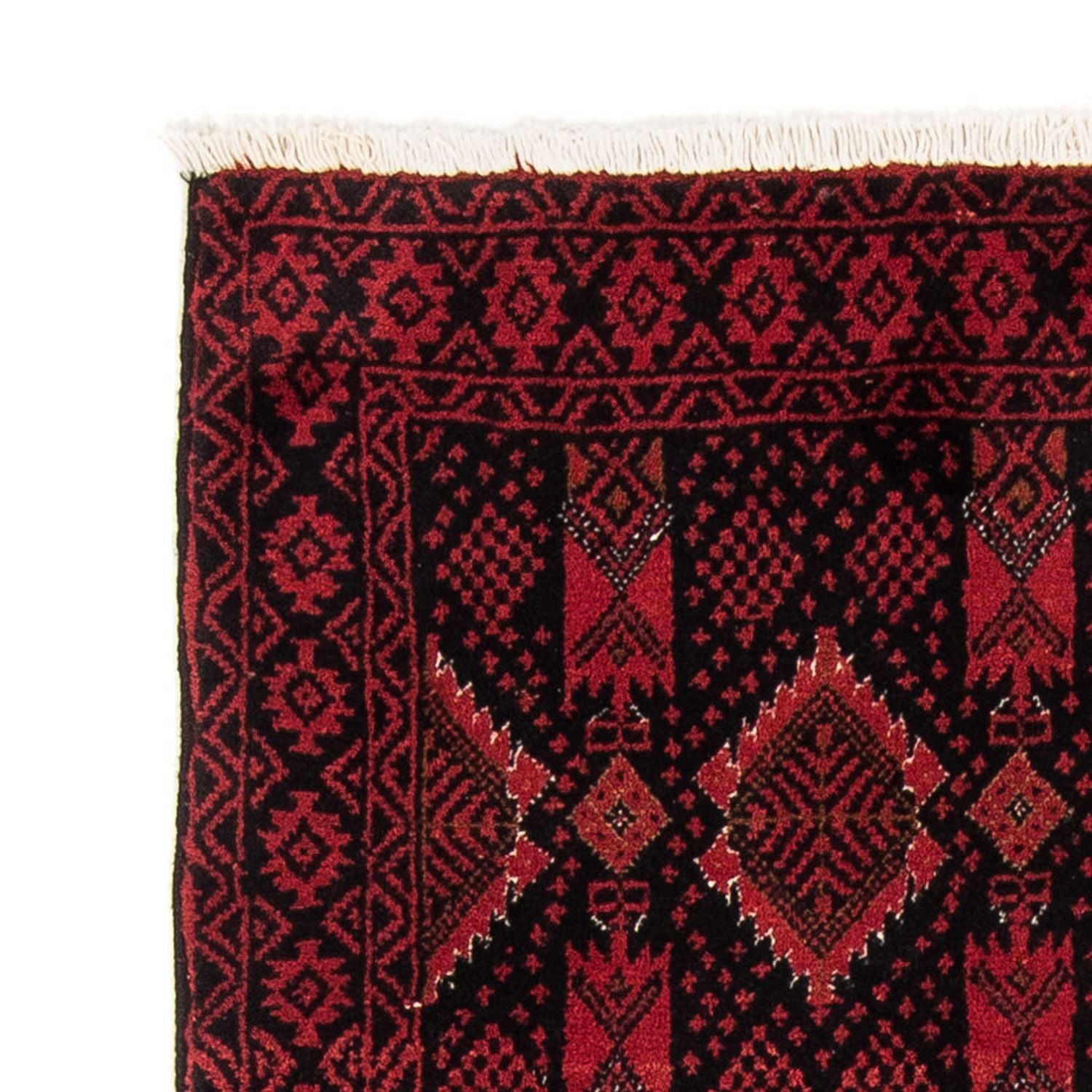 Tappeto corsia Tappeto Belutsch - 182 x 102 cm - rosso scuro