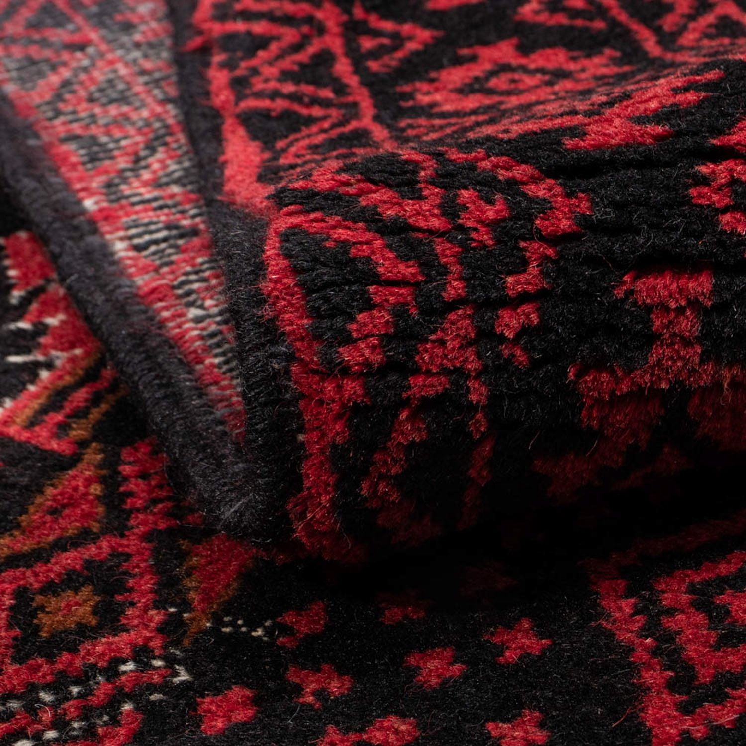 Tappeto corsia Tappeto Belutsch - 182 x 102 cm - rosso scuro