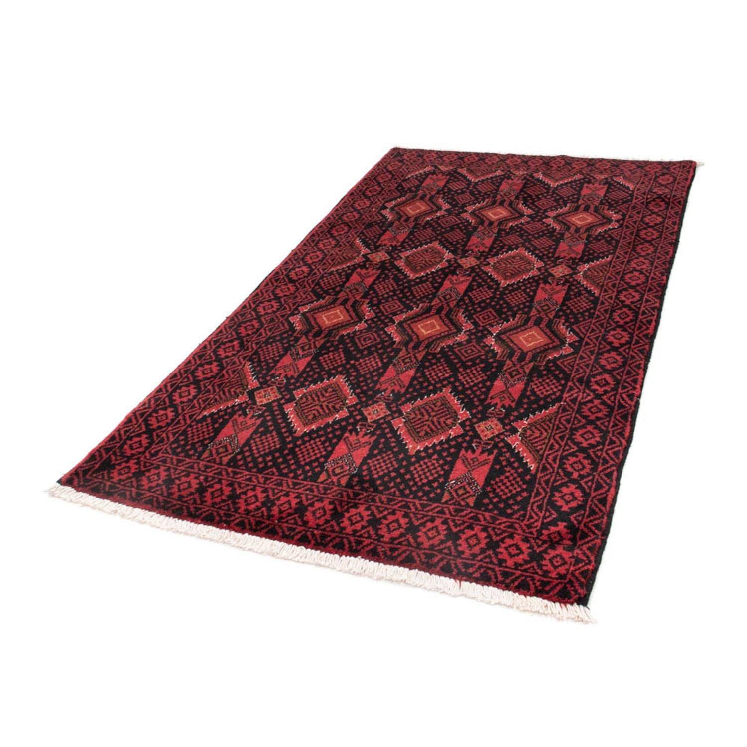 Tappeto corsia Tappeto Belutsch - 182 x 102 cm - rosso scuro