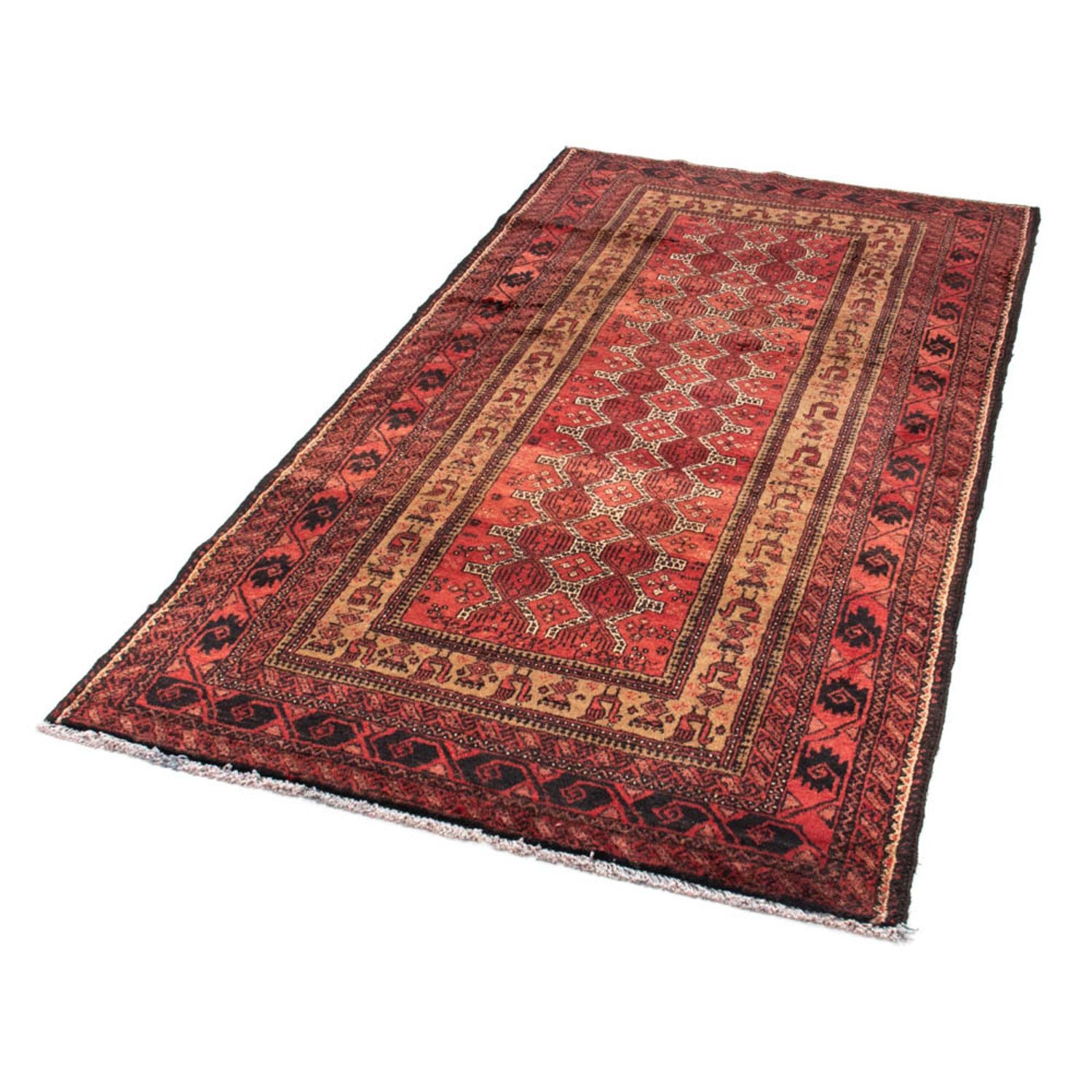 Tappeto corsia Tappeto Belutsch - 192 x 105 cm - ruggine