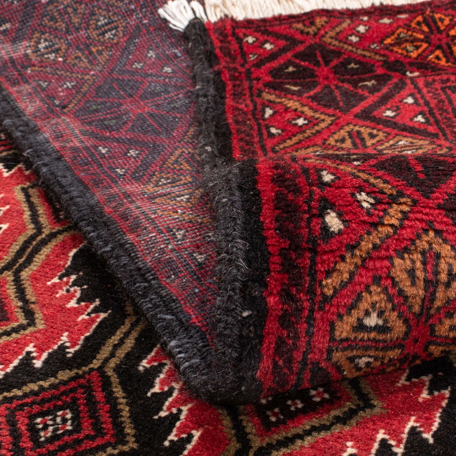 Tappeto corsia Tappeto Belutsch - 219 x 110 cm - rosso scuro