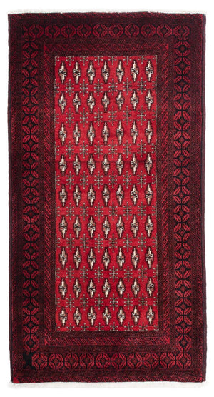 Tappeto corsia Tappeto Belutsch - 176 x 97 cm - rosso scuro