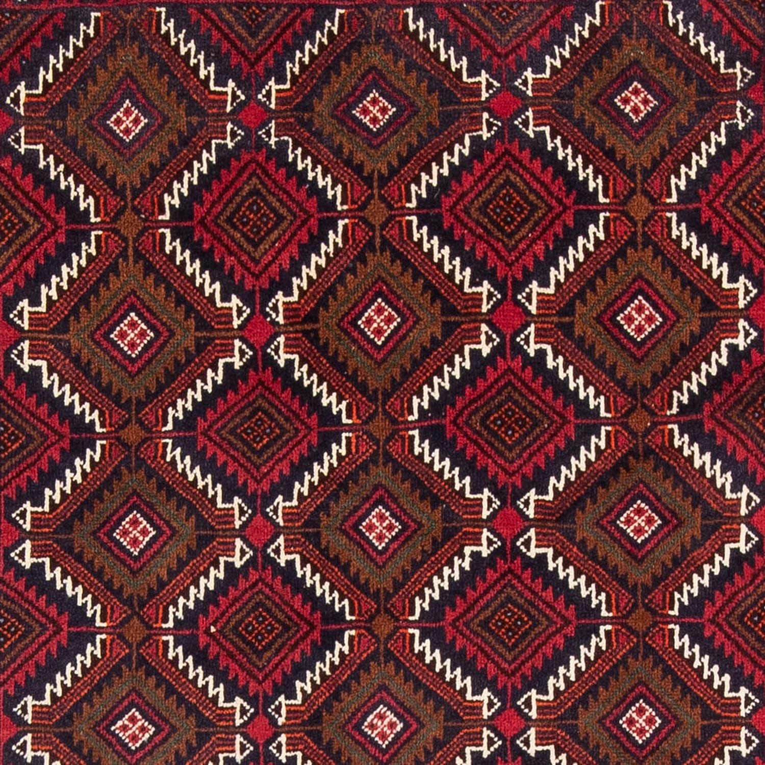 Tappeto corsia Tappeto Belutsch - 197 x 107 cm - rosso scuro