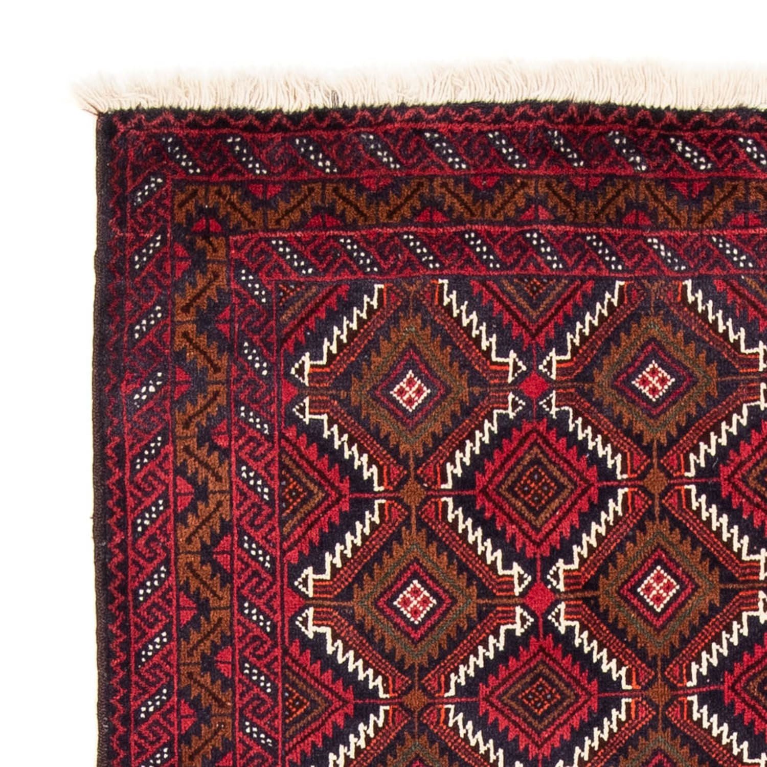 Tappeto corsia Tappeto Belutsch - 197 x 107 cm - rosso scuro
