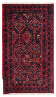 Tappeto Belutsch - 169 x 136 cm - rosso scuro