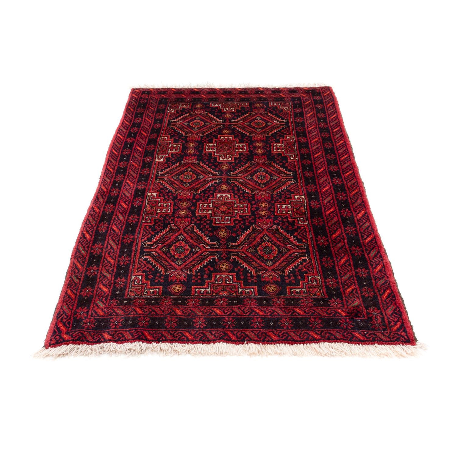Tappeto Belutsch - 169 x 136 cm - rosso scuro