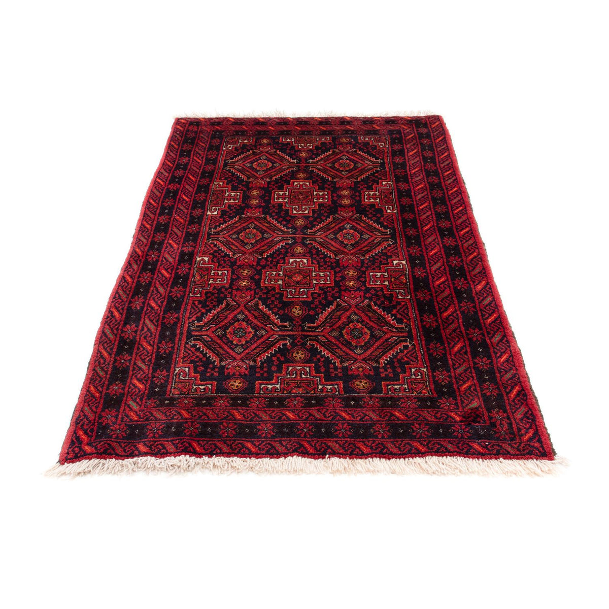 Tappeto Belutsch - 169 x 136 cm - rosso scuro
