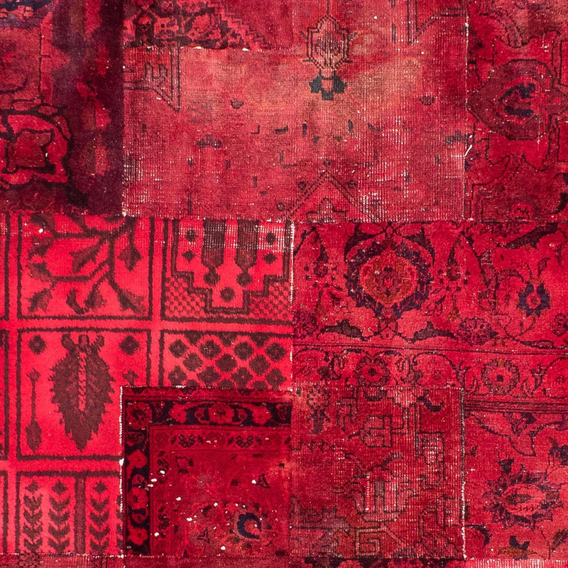 Tappeto Patchwork - 293 x 194 cm - rosso scuro