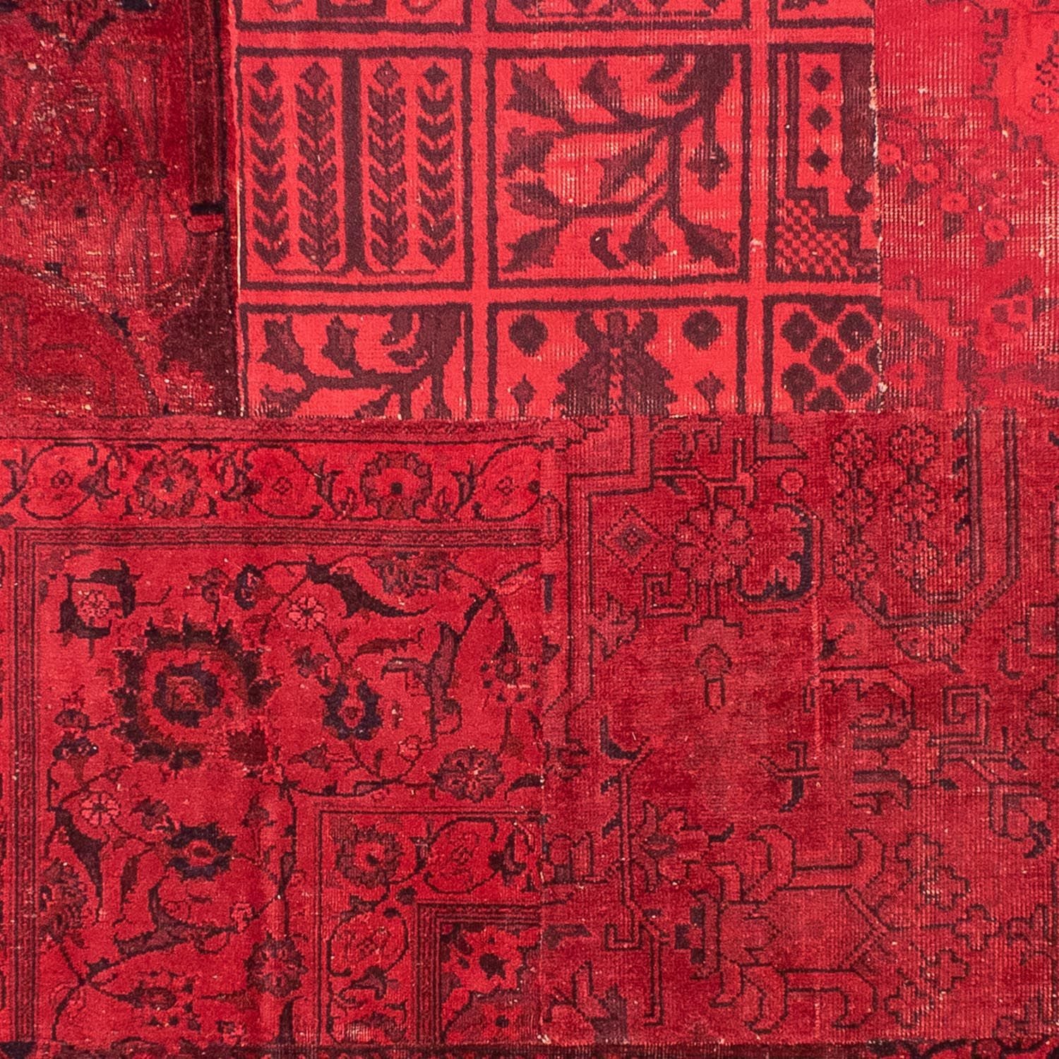 Tappeto Patchwork - 296 x 196 cm - rosso scuro