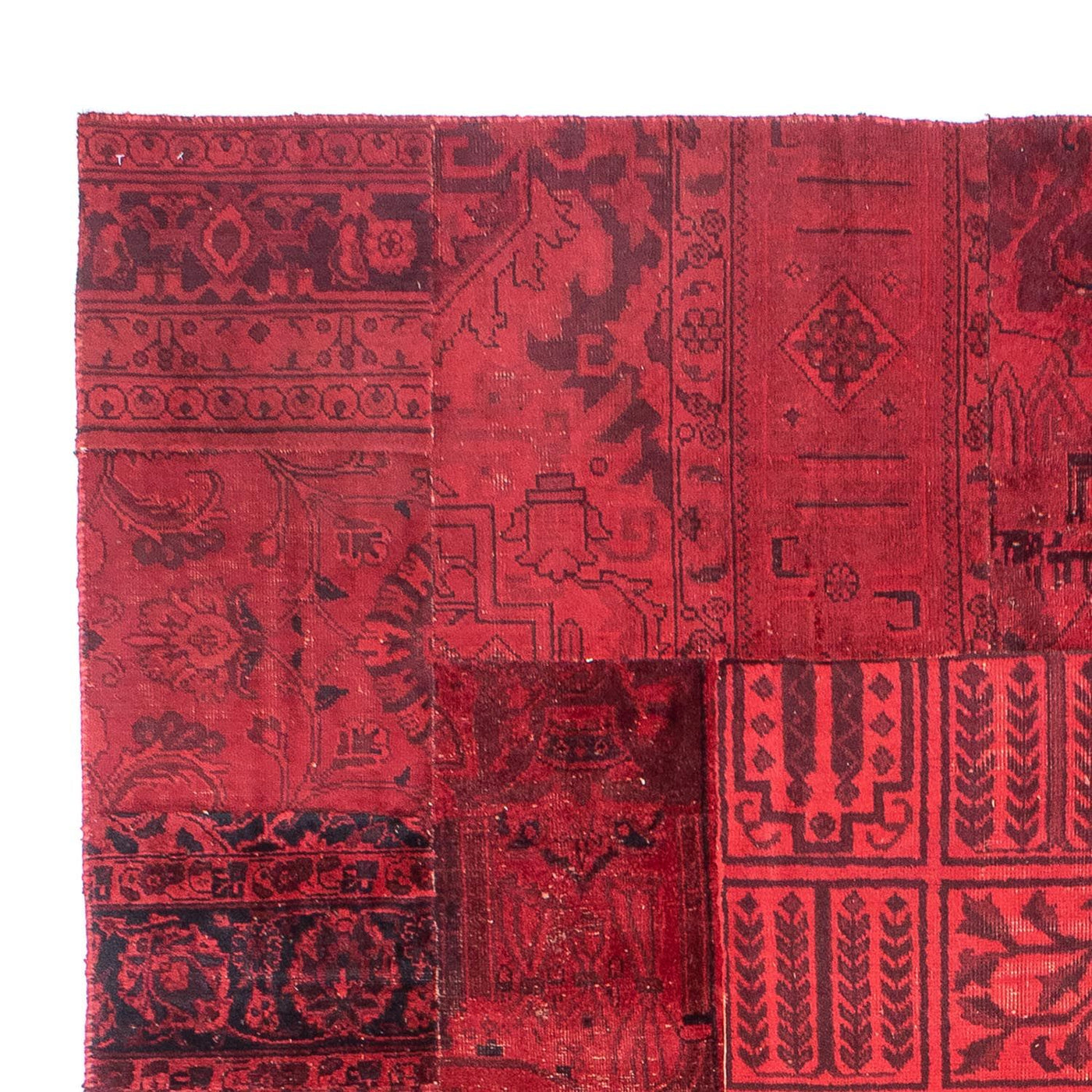 Tappeto Patchwork - 296 x 196 cm - rosso scuro