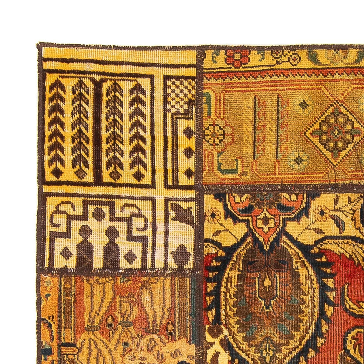 Tappeto Patchwork 142x151cm - Perserteppich Wollteppich