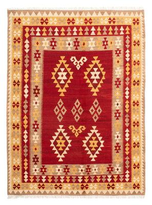 Tappeto Kelim - Orientale - 252 x 178 cm - rosso scuro