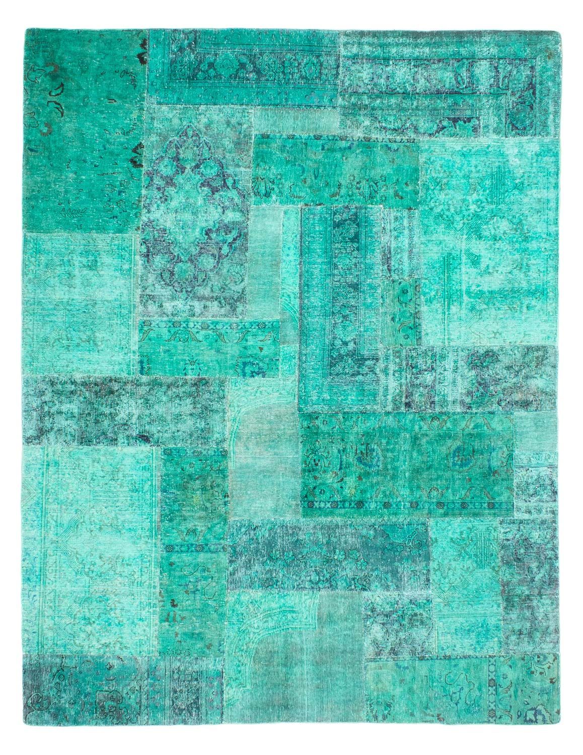 Tappeto Patchwork - 297 x 231 cm - turchese