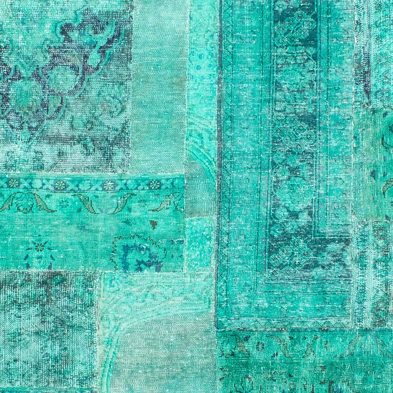 Tappeto Patchwork - 297 x 231 cm - turchese