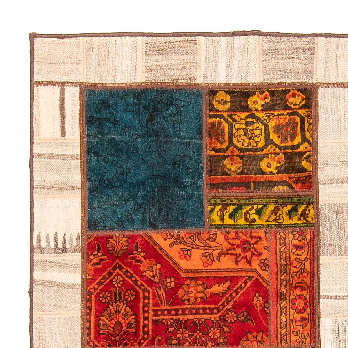 Tappeto Patchwork 161x221cm - Perserteppich Wollteppich