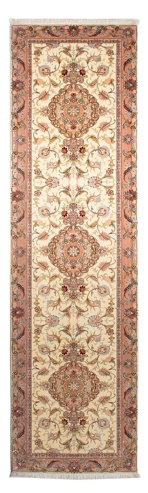 Tappeto corsia Tappeto Persero - Tabriz - Reale - 310 x 88 cm - beige