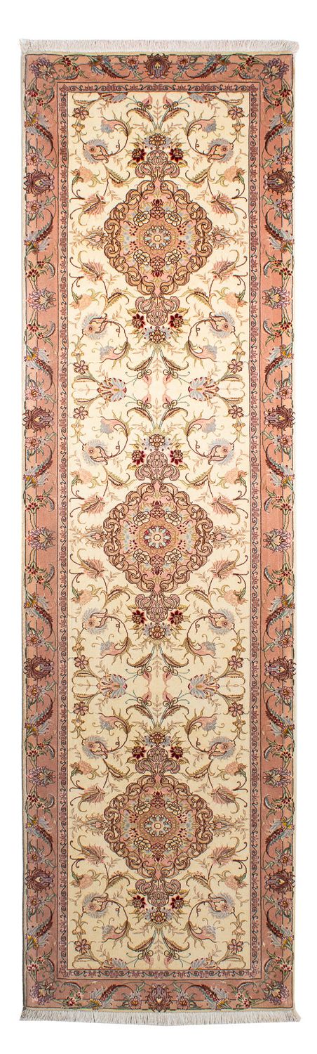 Tappeto corsia Tappeto Persero - Tabriz - Reale - 310 x 88 cm - beige
