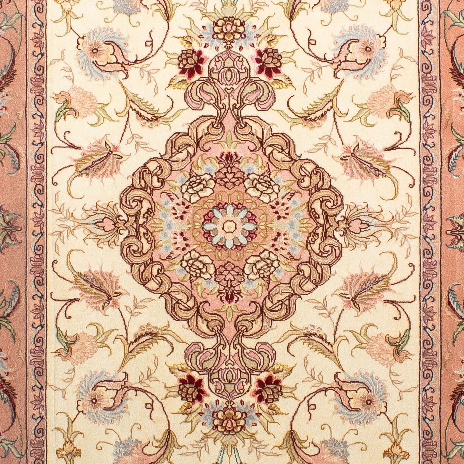 Tappeto corsia Tappeto Persero - Tabriz - Reale - 310 x 88 cm - beige