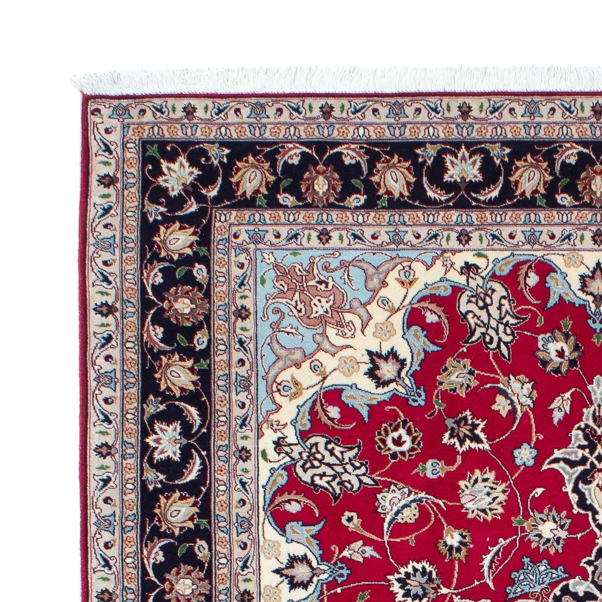 Tappeto Persero - Tabriz - Reale - 200 x 153 cm - rosso scuro