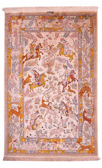 Tappeto di seta - Ghom seta - Premio - 195 x 125 cm - rosa